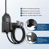 Stainless Wall Mount Charging Accessories Storage Rack with Cable Hooks for Car and Home
