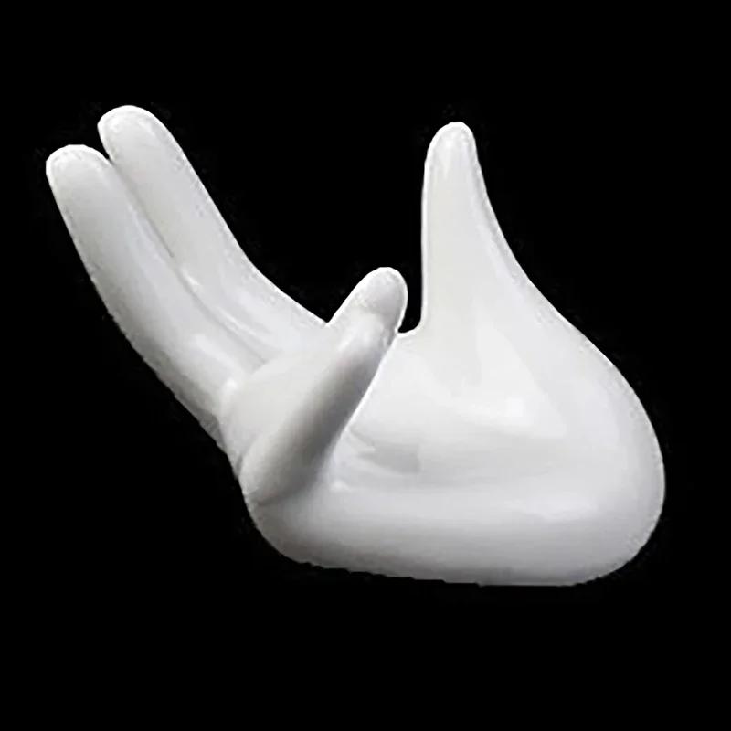 Keramik-Handform-Eierbecherhalter für gekochte Eier, auslaufsicher, Keramik-Guanyin-Handauflage, Eierplatzierungswerkzeug, Handauflage, Regaldekoration