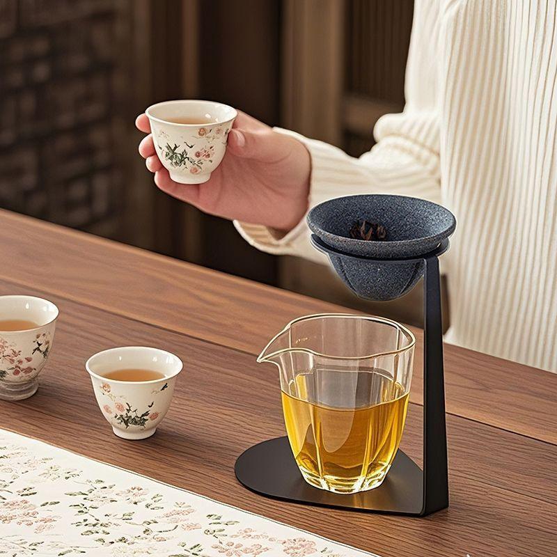 New Heat Resistant Ceramic Microporous Tea Strainer Set Suitable For Brewing Tea Coffee Reusable Easy To Clean New Year'S Gift