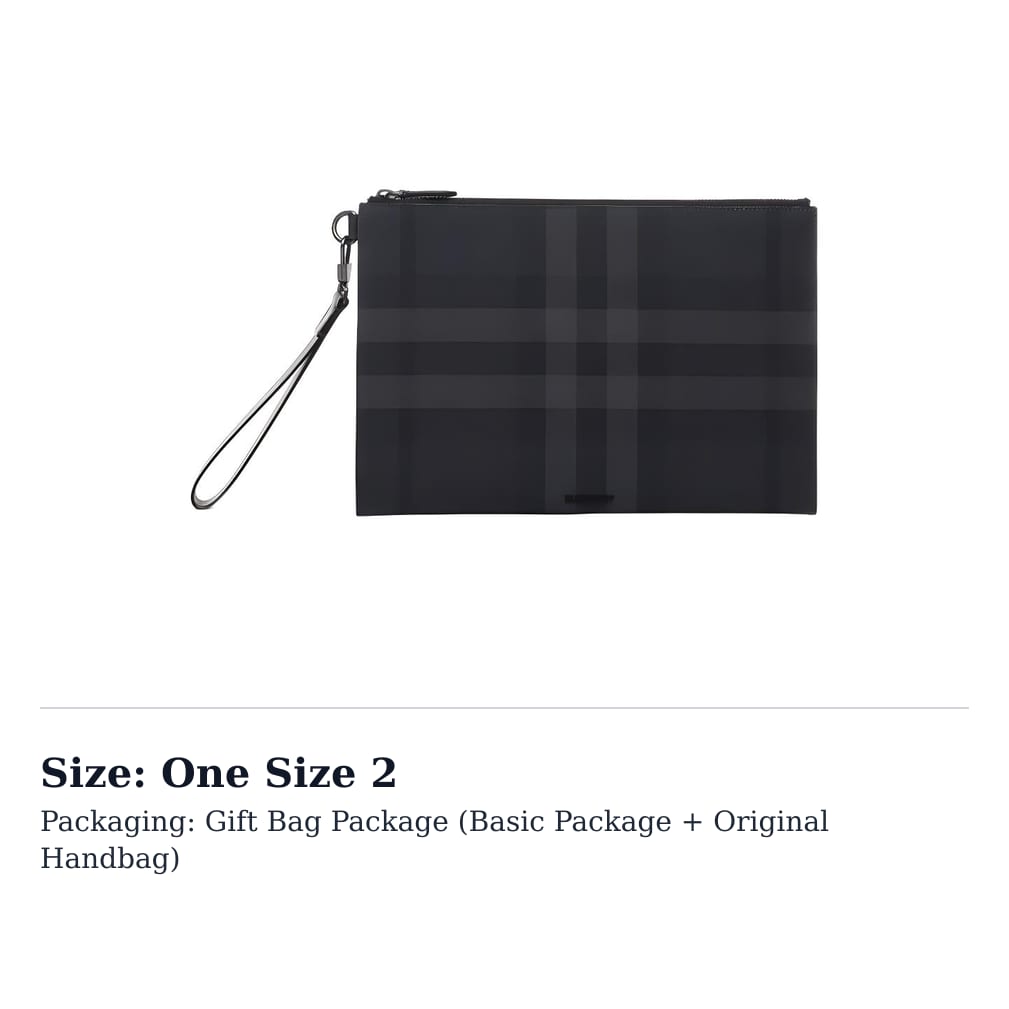 Burberry Cotton Clutch Men`s Black 80746931