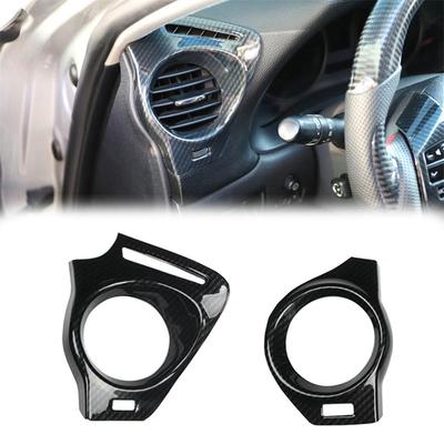 2 Stück Seitenluftauslass Zierabdeckung in Carbonfaser-Optik für 06-12 Lexus IS250 350