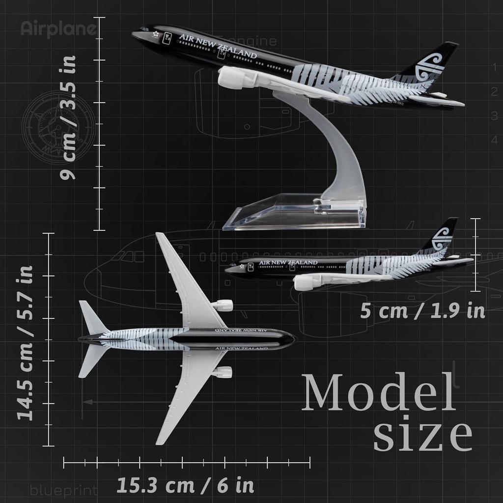 Diecast Alloy 777 Plane New Zealand Airways B777 Airlines Model Aircraft Toy 16cm Metal Planes for Collection Friend Child