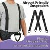 with 4 Gripper Clasps X-Type Suspenders Heavy Duty Elastic Pants Braces  Work Use