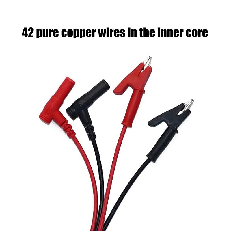 20A 90CM Alligator Clip To Banana Plug Test Cable Lead Connector Dual Probe 4mm Crocodile Clip For Multimeter Measure Tool