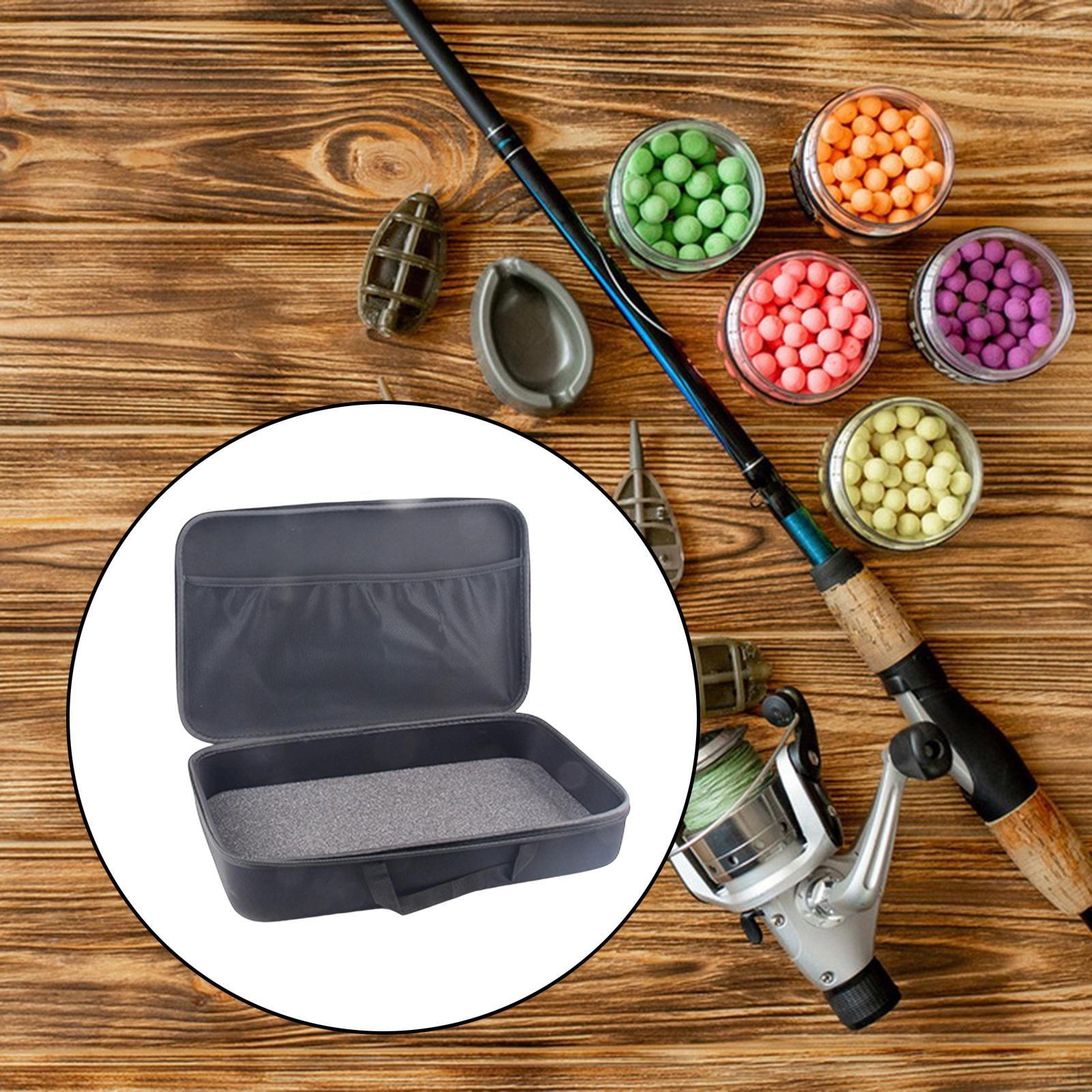 

Fishing Rod Carrier Bag Organizer Hard Case Zipper Closure Multifunctional with Handle