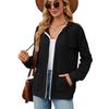 Moda Donna Casual Autunno Inverno Tinta Unita Stampa Manica Lunga Ampia Camicette e Camicie