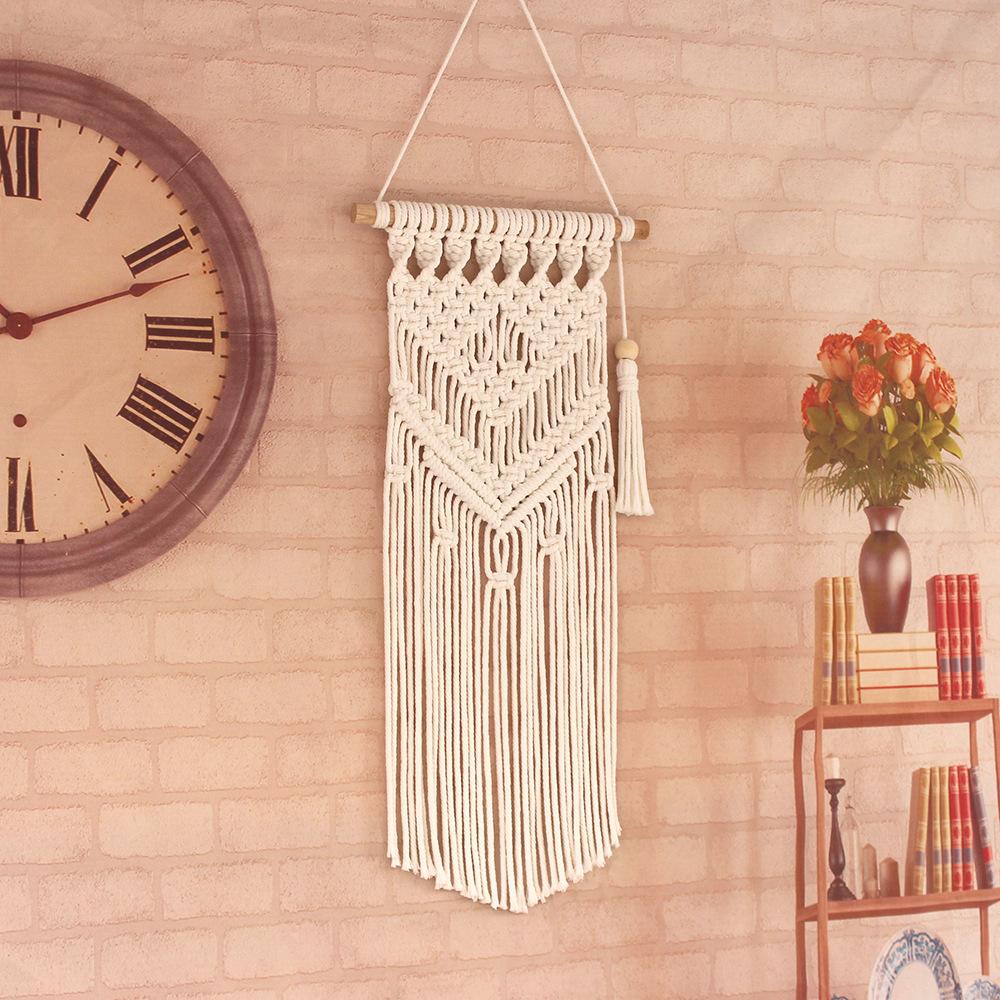 Makramee Gewebte Böhmische Dekoration Wandbehang Dekor Wandteppich Handgefertigte Kunst Schöne Wohnung Studentenwohnheim Geschenk Heim Wohnzimmer Dekor