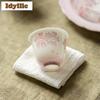 2pc/lot Hand-painted Cherry Blossoms Teacup Vintage Tea Bowl Tea Cup Set Tea-tasting Personal Cup Jianzhan Master Cups Gift 50ml