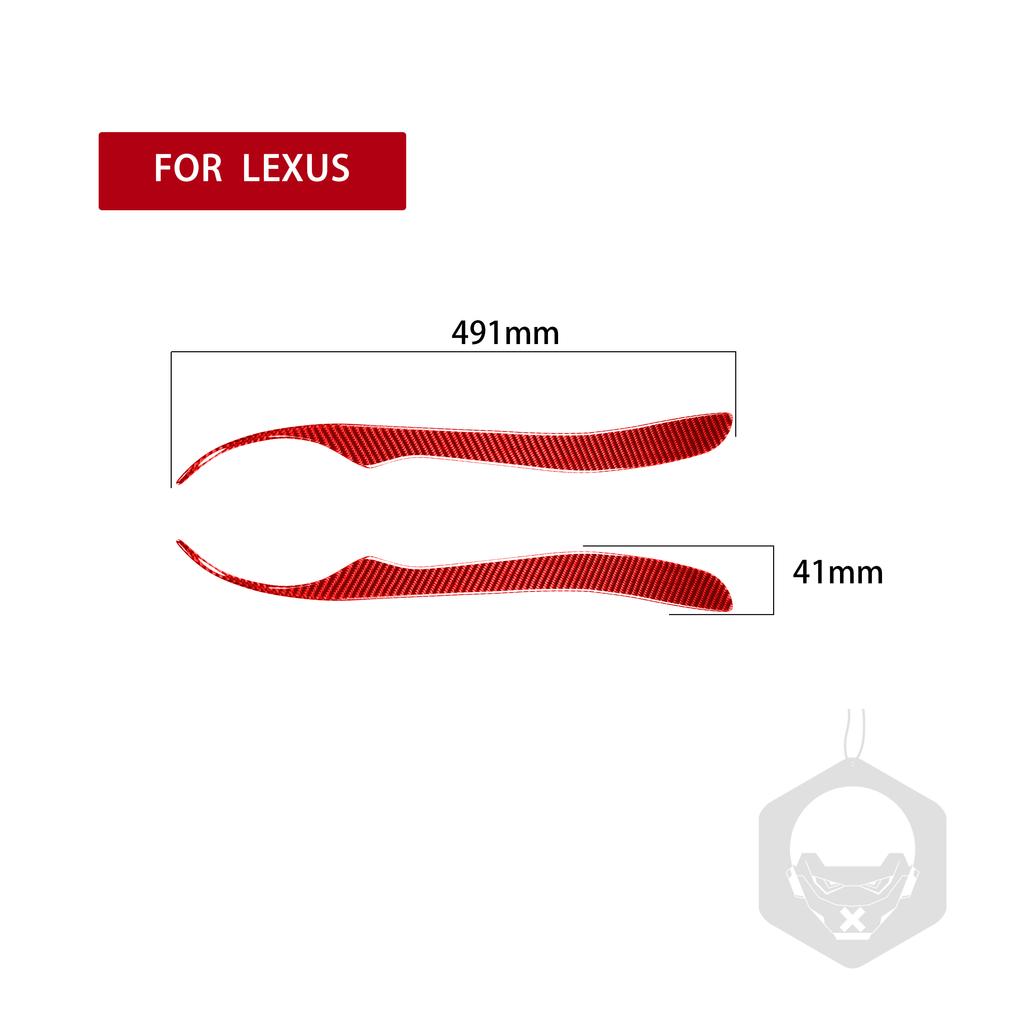 1 Pair Tail Light Eyelid Headlamp Eyebrow Strip Trim Decal Carbon Fiber Cover For Lexus IS200