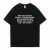 Warum rassistisch sein Frank T-Shirt Herren Blond Hip Hop Trend T-Shirt Ozean HipHop Oversized T-Shirt Unisex Damen Freizeit Baumwolle Kurzarm