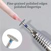 Manicure Flying Saucer Polishing Head T Round Metal Nail Drill Bit Short Tip Trimming DIY Nail Art Tool Accessories