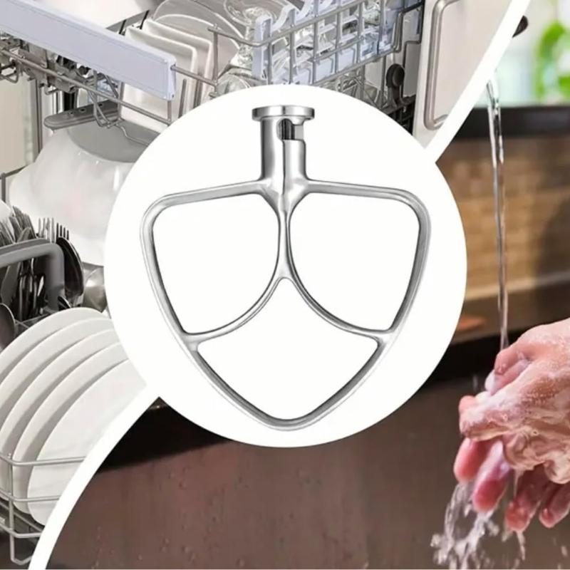 Stainless Steel Flat Beater for 4.5-5QT Mixer Beater Paddle Tilt Head Stand Mixer Paddle Attachment Dishwasher Safe