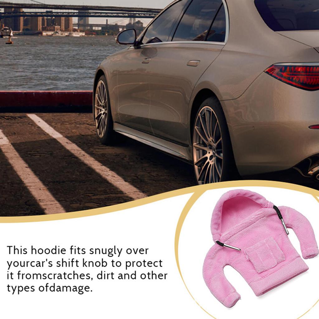 Car Gear Shift Knob Cover Hooded Car Shift Knobs Cover Cute and Warm Gear Shift Sleeve Suitable for Gear Shift Levers with Round Heads