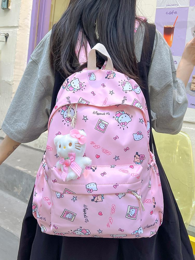 Large Capacity KT Cat Cartoon Backpack for Girls and Students