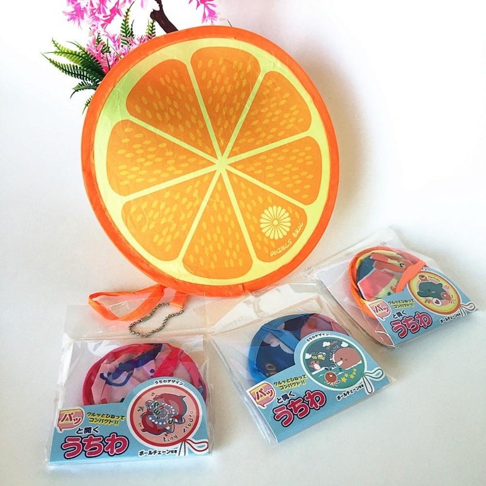 Fruit Style Handheld Folding Fan Portable Pocket Fans Cute Round Foldable Hand Fans Summer Events