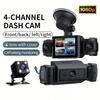 4 Channel 1080P Car Dash Camera Front and Rear Inside Car Camera Night Vision 24H Parking Monitor for Cars