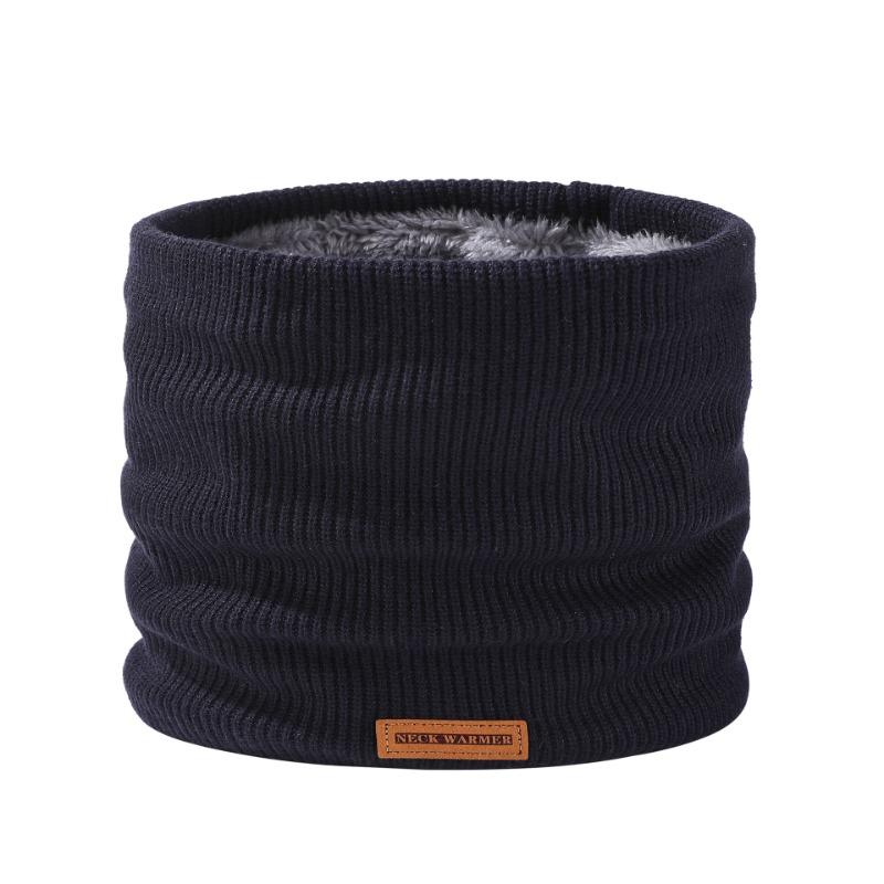 Fine-grain winter scarf, solid color pullover, velvet neck cover, women's outdoor skiing, thickened warm mask, neck protection.