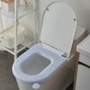 Coussin de Siège de Toilette Surface Douce au Toucher EVA Imperméable Tapis de Toilette Portable Lavable Conception avec Poignée Coussin de Siège de Toilette Hygiénique