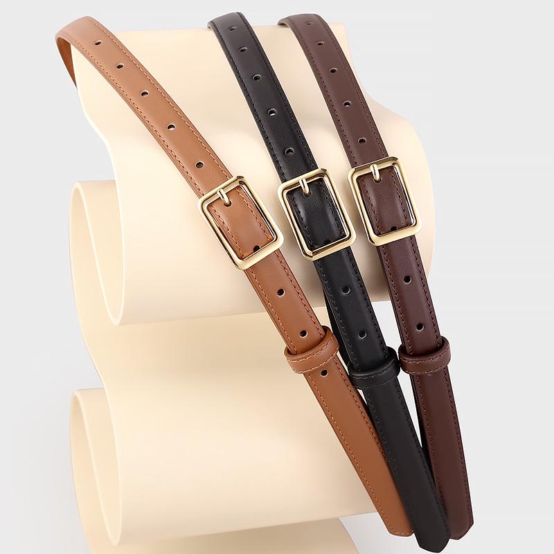 

Women s Genuine Leather Casual Waist Belt for Jeans & Suits 100 cm чёрный
