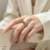 Black Heart Twisted Ring for Women, New Style Daily Trend Minimalist Design Temperament Versatile Fashion Personality Cold Style