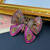 Middle Palace Style Heavy Industry Rhinestone Butterfly Brooch Jewelry For Women Men Fashion Classic Baroque Crystal Insect Pins