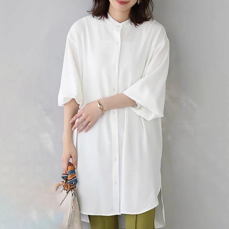 ZANZEA Women Loose Casual Round Neck Long Sleeve Solid Color Long Blouse