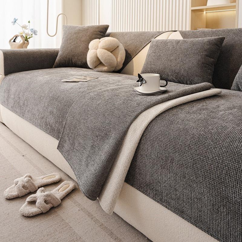 

1 шт. Скандинавский чехол на сиденье дивана, простой стиль, однотонный, нескользящий, для домашних животных, детский, диванное полотенце, угловой чехол на диван, защитник мебели, декор 70x90cm 1pc B