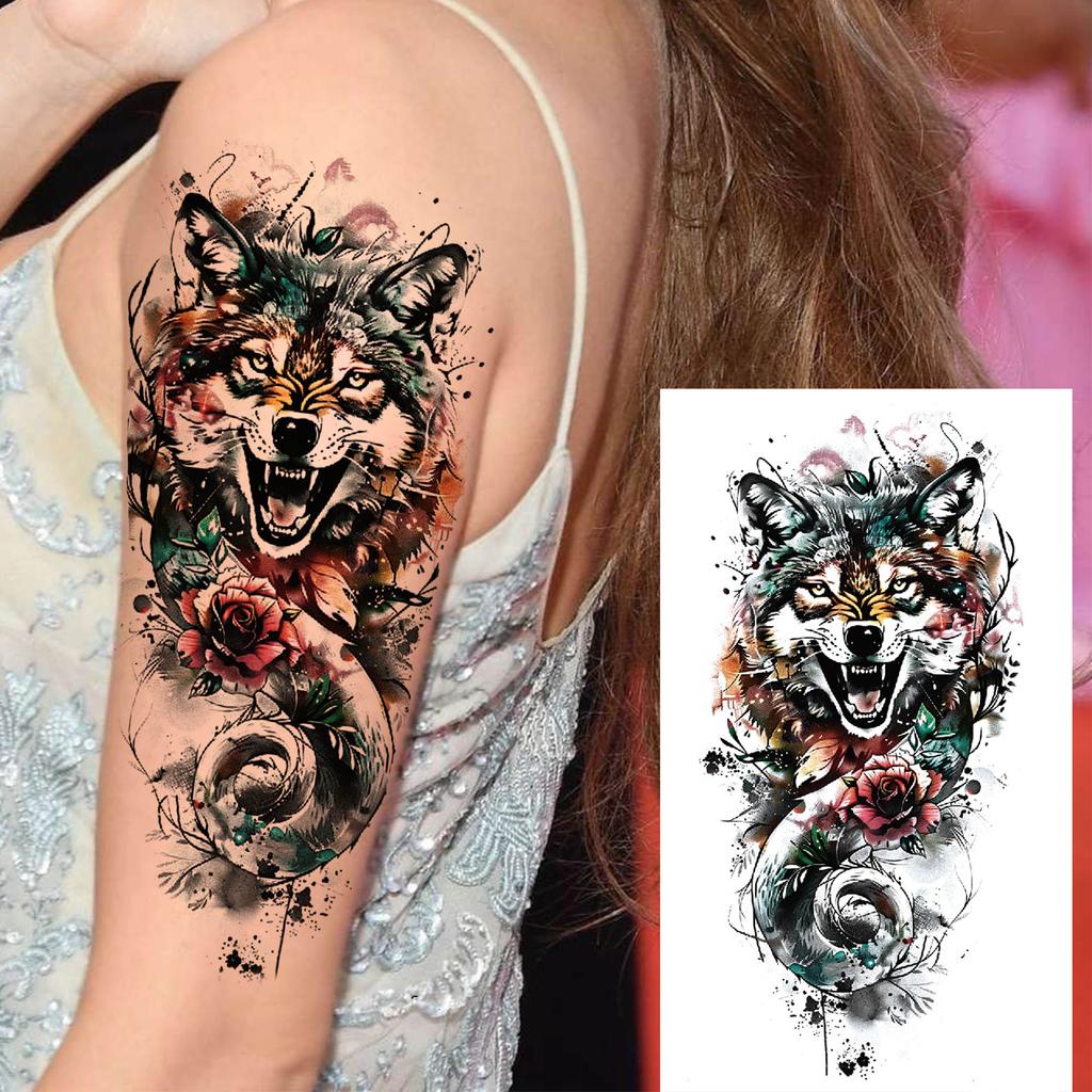 1 Sheet Dragon Temporary Tattoos For Men Women Water Transfer Tattoo Sticker Self Adhesive High Quality Fake Tatoo Arm Forearm