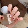 Snowy Fluff Christmas 3D Little Snowman Wearable Nails: Hand-Painted Winter Manicure