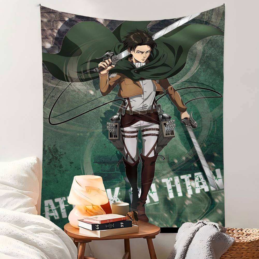 Vintage Anime AAttack On Titan Printed Large Wall Tapestry Indian Buddha Wall Decoration Witchcraft Bohemian Hippie Wall Art