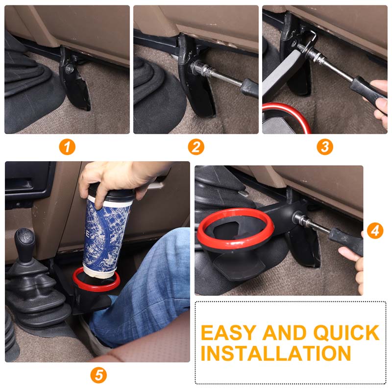 Carbon Steel+ABS Car Central Control Gear Shift Right Side Water Cup Holder Accessories For Toyota LC71 LC76 LC79 2007-2022