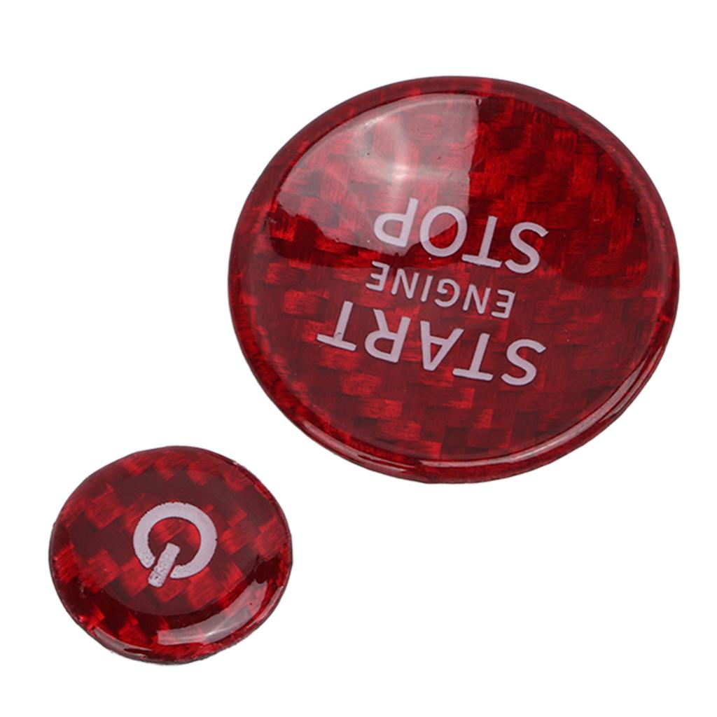 Carbon Fiber Engine Start Stop Button Sticker Cover Trim Replacement for Land Rover Defender