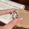 Adjustable Open Ring Sapphire Blue Women's Jewelry Fashion Evil Eye Ring  for Daily Wear and Prom