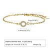 Statement Stainless Steel Chain Bracelet for Women, Vintage 18k Gold Plated Elegant Jewerlry