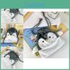 Bolsa com Cordão de Pinguim Fofo Bolsa de Armazenamento Macia de Pelúcia Para Maquiagem e Itens Diversos