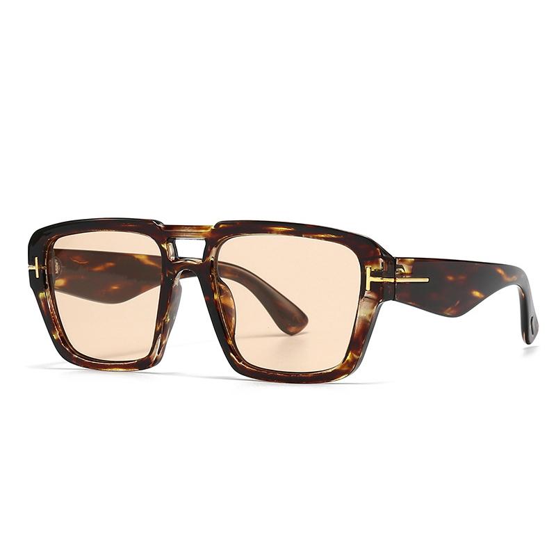 

ШАУНА Ретро Квадратные Солнцезащитные Очки с Двойной Переносицей Женские Дизайнерские Брендовые Прозрачные Желтые Синие UV400 Модные Мужские Тренд Солнцезащитные Очки Amber champagne