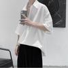 Men's Summer Ice Silk Short-Sleeve Shirt: Casual, Ascetic Style, High-End Feel