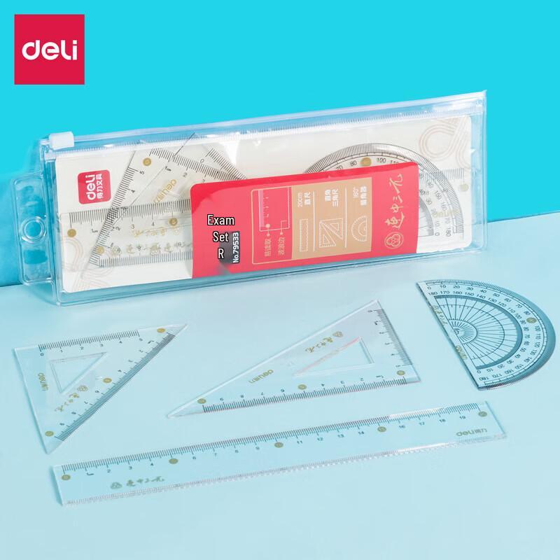 Deli Student 4-Piece Ruler Set
