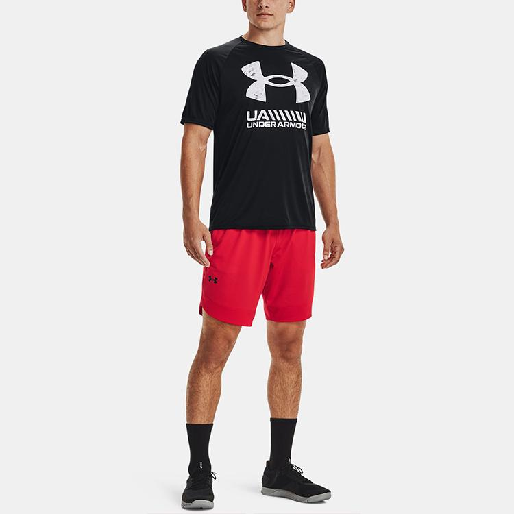 Under Armour Velocity Casual Training Breathable Short Sleeve T-Shirt Men Tops Black 1363065-001