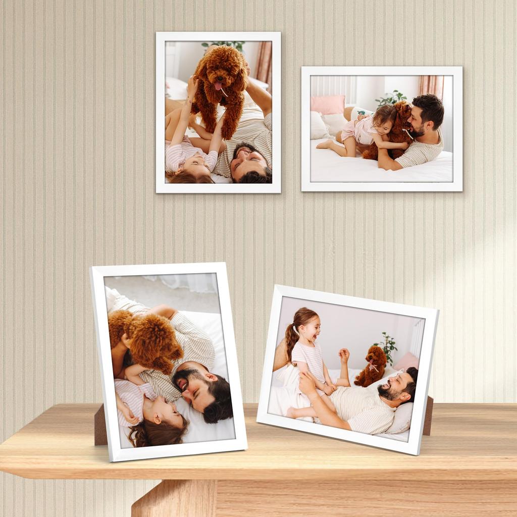 Vasemouh A4 Award Frame Wall Mounted and Tabletop Frame 210x297mm Photo Frame White 1 Piece