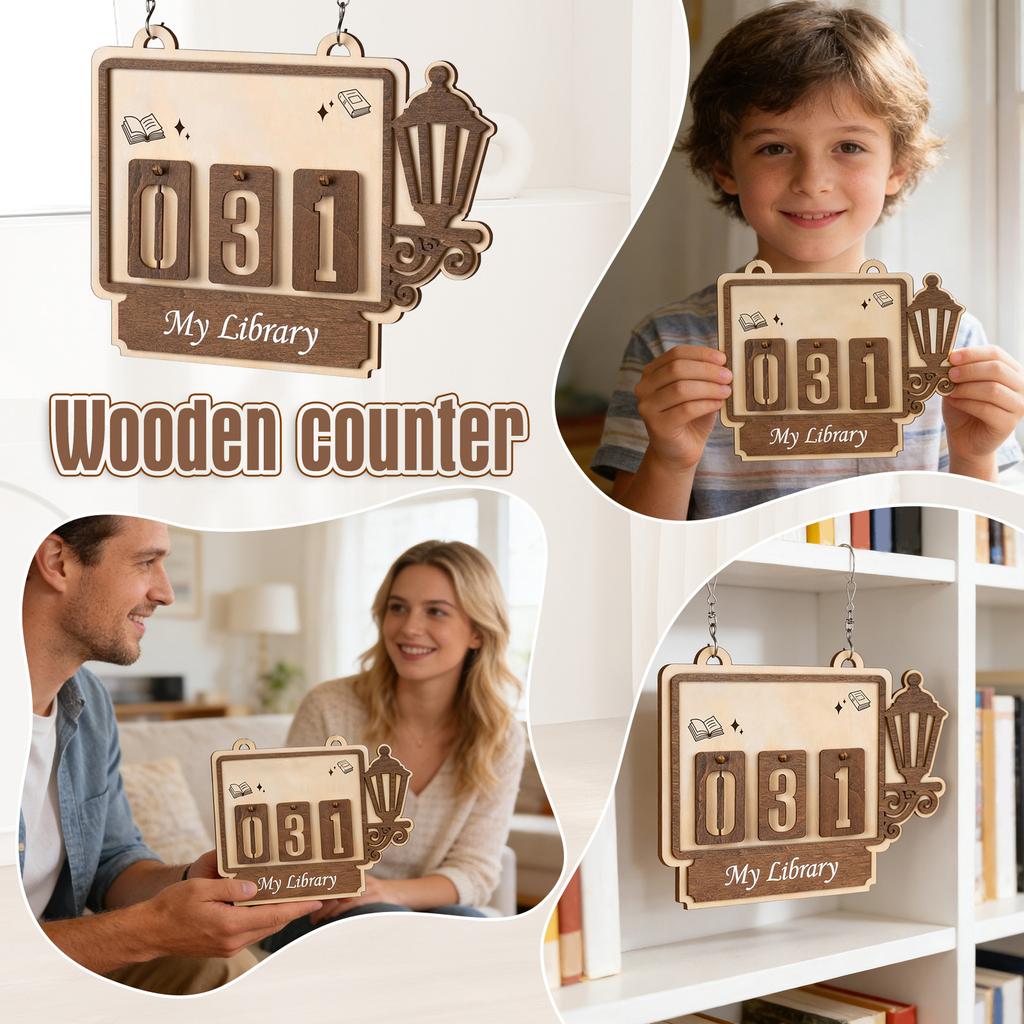 Books Read This Year Counter, Book Counter Sign For Challenge, Books Read , Bookish Gifts For Book Lovers, Librarian, Reader, Women, Shelf Decor