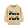Kids' Cartoon Embroidery Crew Neck Sweatshirt - European & American Autumn Style