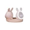 Round Rabbit Smart Alarm Clock with Night Light for Kids