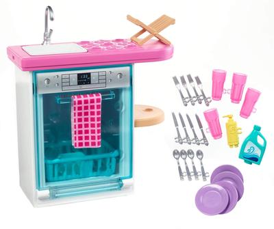 Mattel Barbie Indoor Furniture Kitchen Dishwasher Playset -