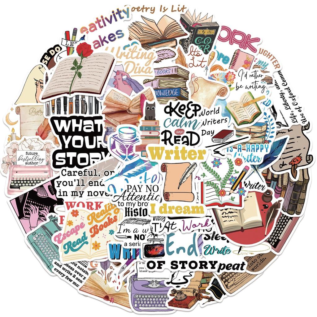 50 Cartoon Writer Graffiti Stickers Personalized Decorative Guitar Notebook Suitcase DIY Waterproof