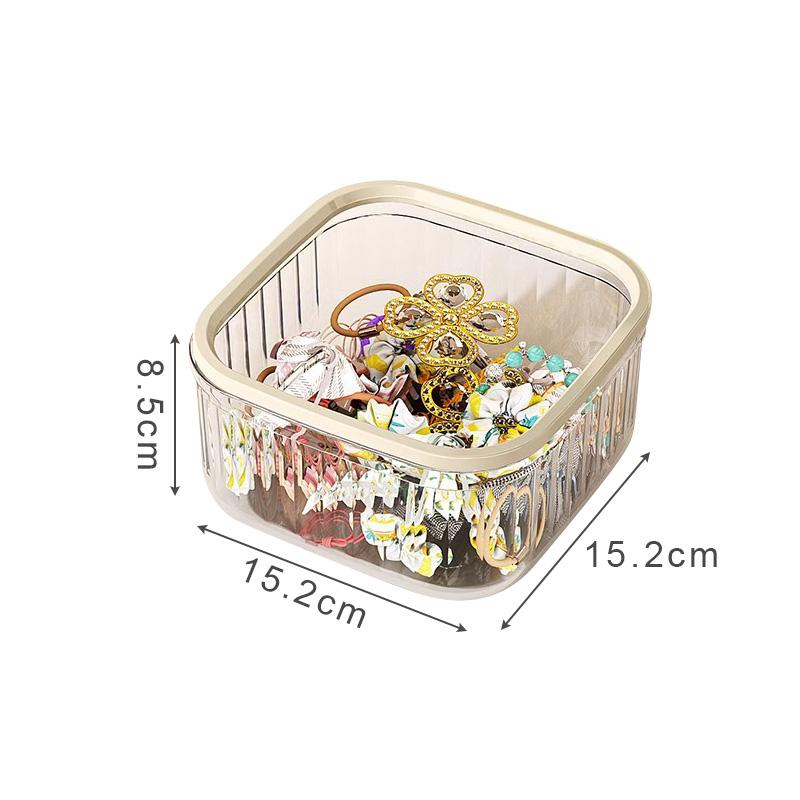 M/L Desktop Storage Box Trash Can Pop-up Lid Storage Box for Hair Accessories Jewelry Desktop Decoration Multi-use Organizers