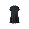 Fila Letter Brand Logo Pattern Casual Fashion Elegant A-Line Short Sleeve Dress Women Dresses Legendary-Blue F11W128310FNV