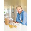 42PCS Kitchen Pantry Storage Containers Set, Airtight Sealed Lids, BPA-Free Plastic Canisters for Cereal, Rice, Flour & Sugar