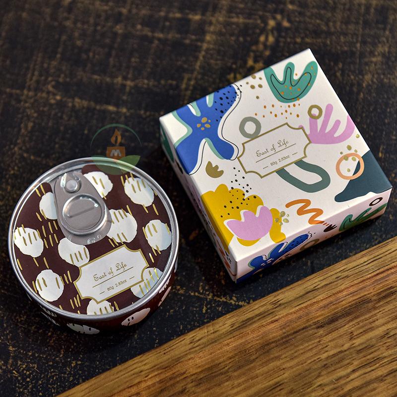 Handmade Soy Wax Tin Can Scented Candle, Creative Tinplate Scented Souvenir Can Candle