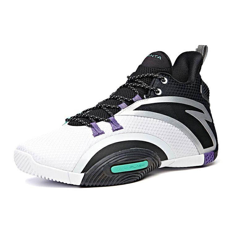 Anta UFO 3.0 Low Basketball Shoes Men Sneakers Black White 112111602-2